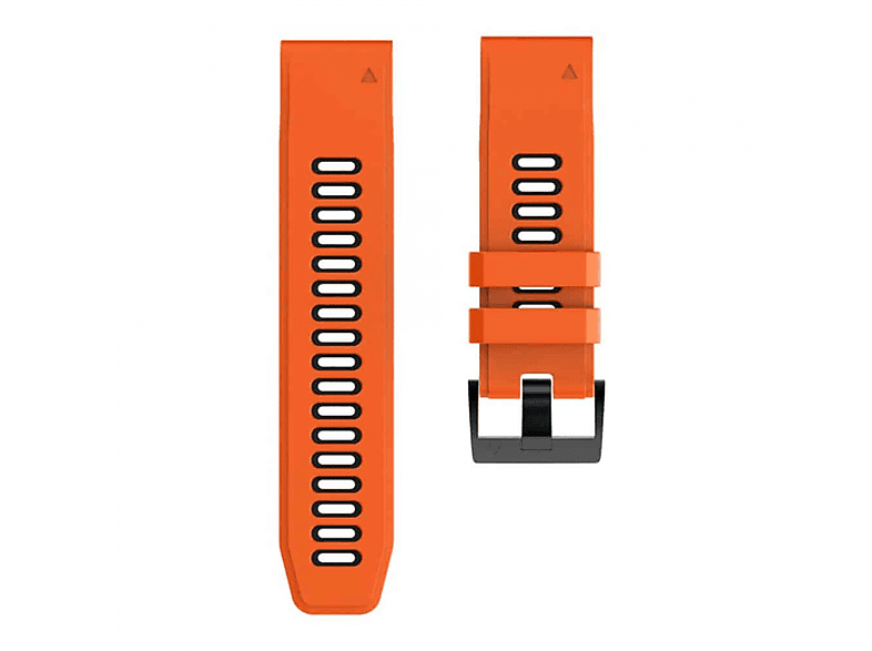 CASEONLINE Twin, Ersatzarmband, Garmin, MARQ Aviator (Gen2), Orange/Schwarz