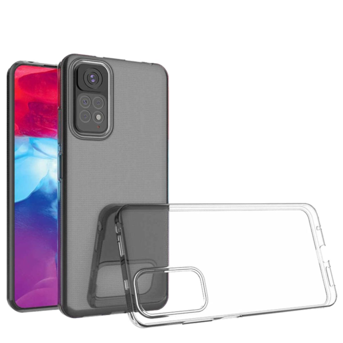 robust Silikon Note Transparent 5G, Redmi Xiaomi, TPU Backcover, Pro dünn, Hülle 11 WIGENTO