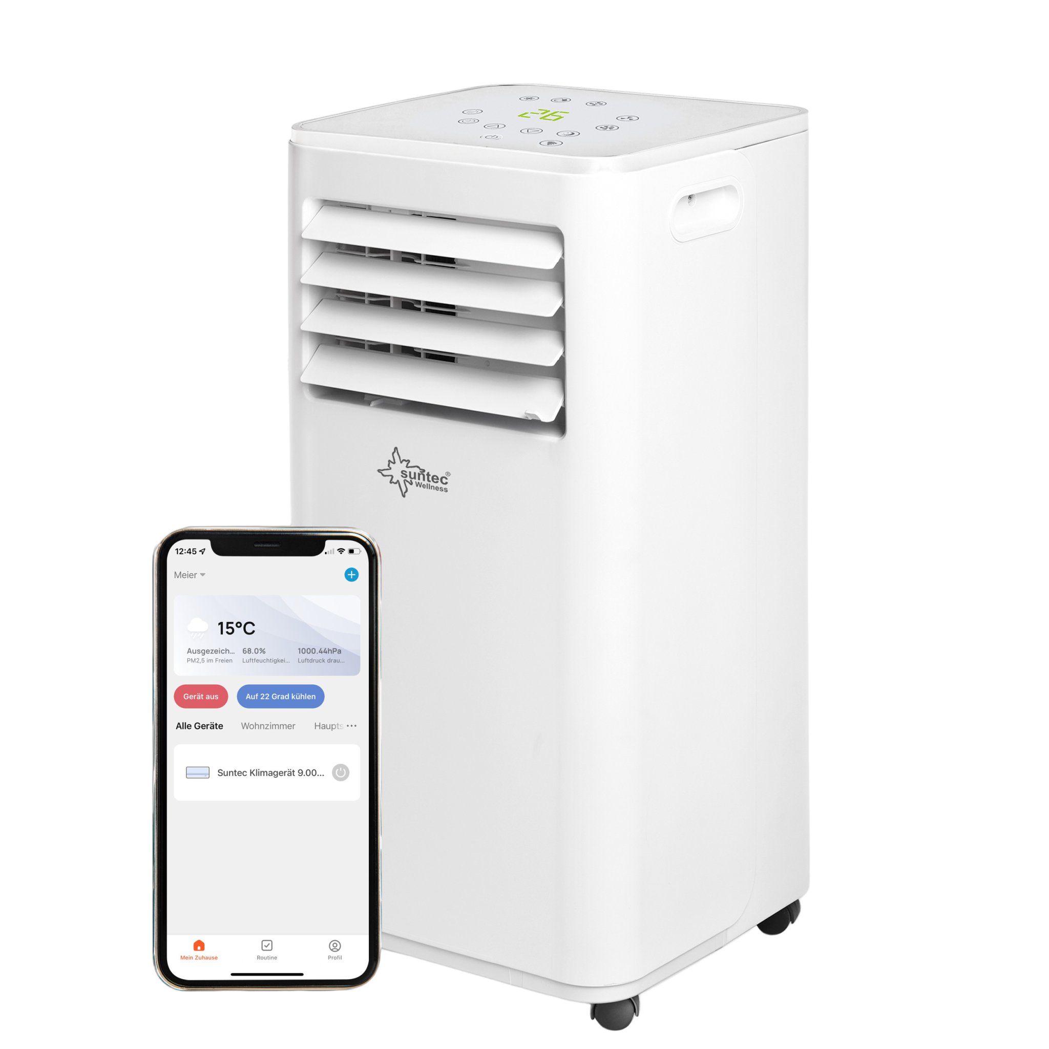 APP 2.0 mobiles R290 EEK: Klimagerät SUNTEC Weiß (Max. Impuls m², Raumgröße: Eco 25 A)