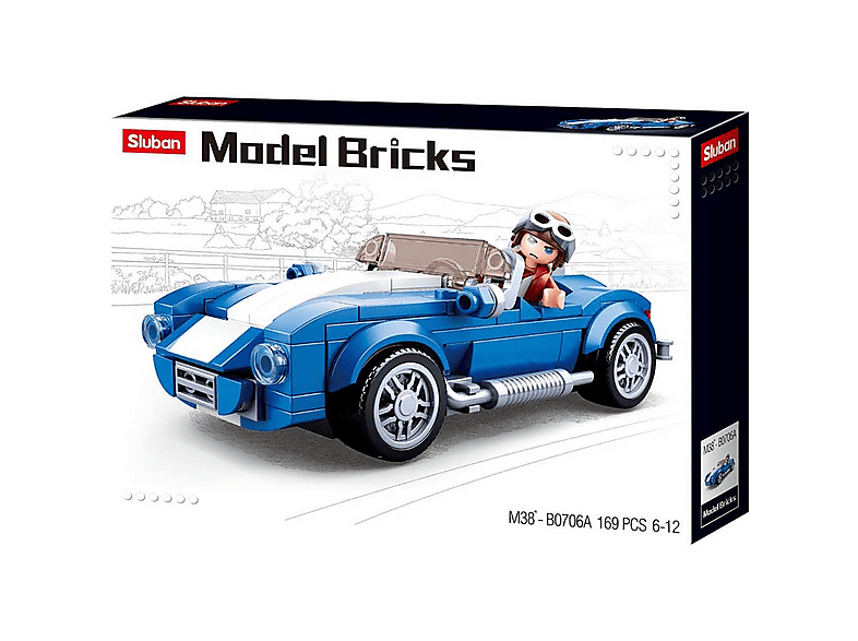 Sluban Deutscher Sportwagen Bausatz – 290 Teile, Mit 2 Minifiguren, Kompatibel Mit Gängigen Klemmbausteinen
