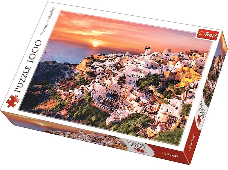 Puzzle auf TREFL Griechenland Santorini, Sonnenuntergang