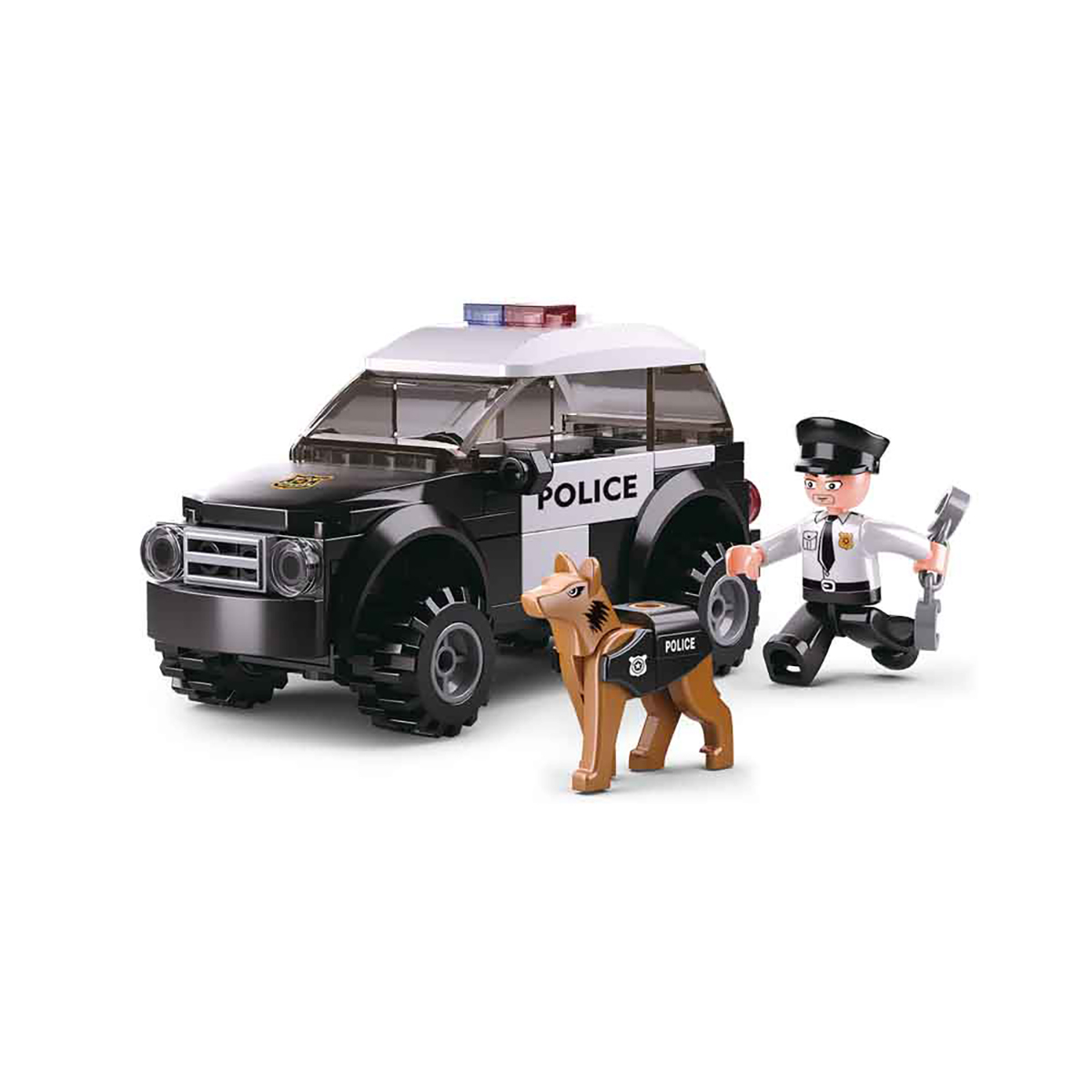 Polizeifahrzeug (78 Klemmbausteine Teile) SLUBAN