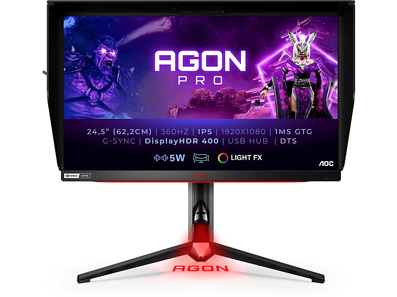 AOC AG254FG 24,5 Zoll Full-HD Gaming Monitor (1 ms Reaktionszeit , 360 Hz , 60 Hz nativ)