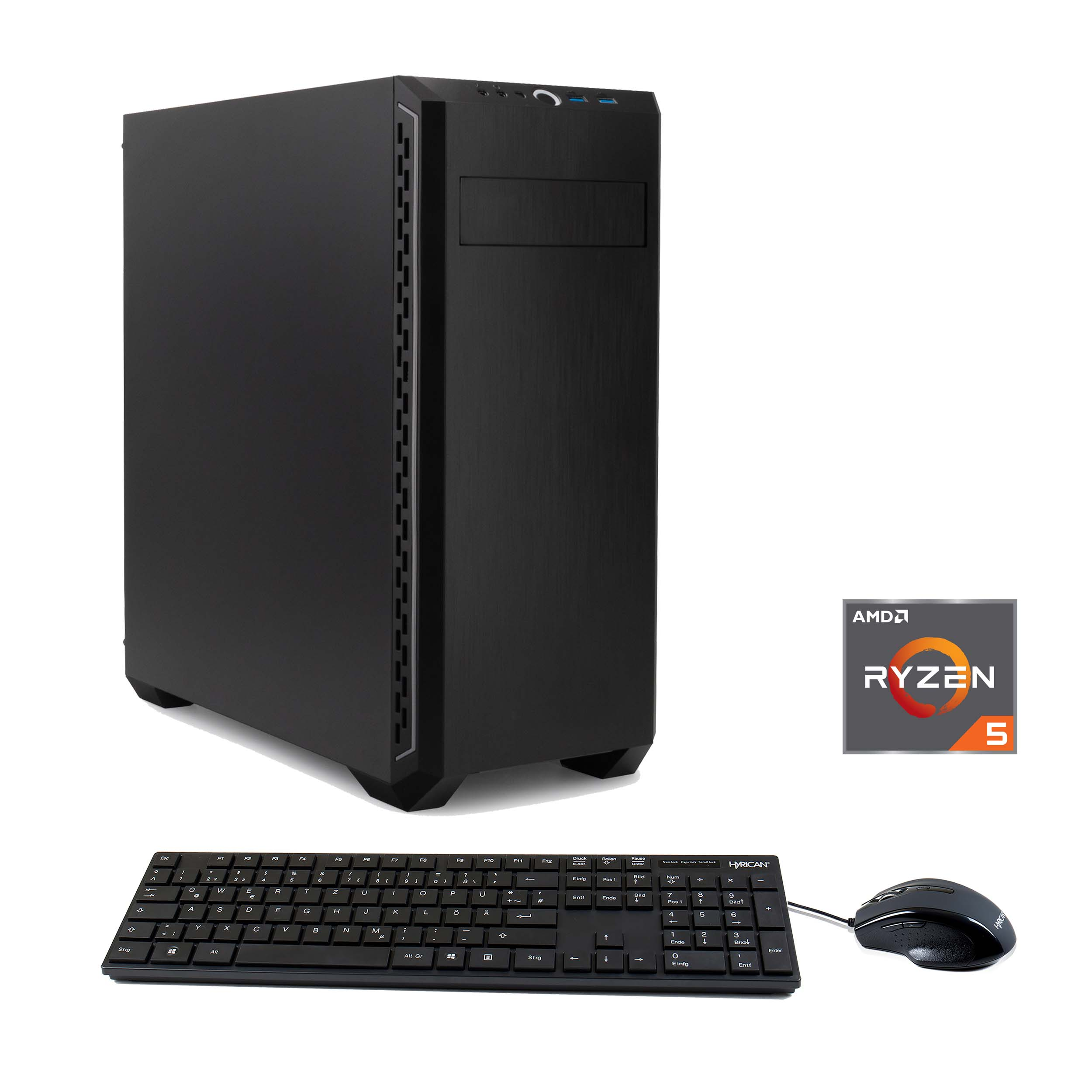 (64 HYRICAN Ryzen™ 8 , Graphics 5 AMD Windows Home-Office-PC mit RAM Home-Office-PC , 6935, Bit), , Radeon™ Prozessor 2 Home 11 TB GB HDD