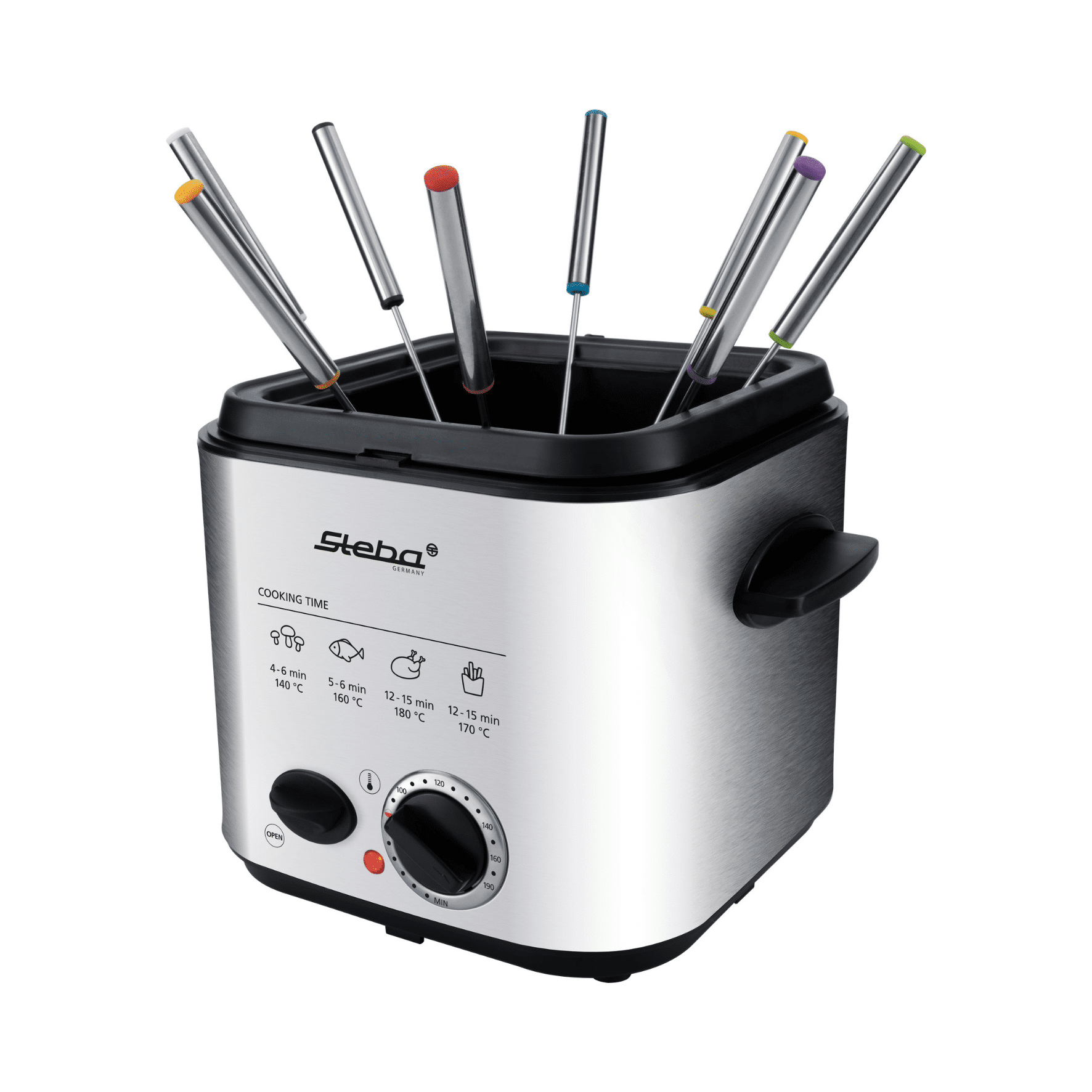 STEBA Silber 95 Watt Mini-Fritteuse 840 Fondue und Fritteuse DF