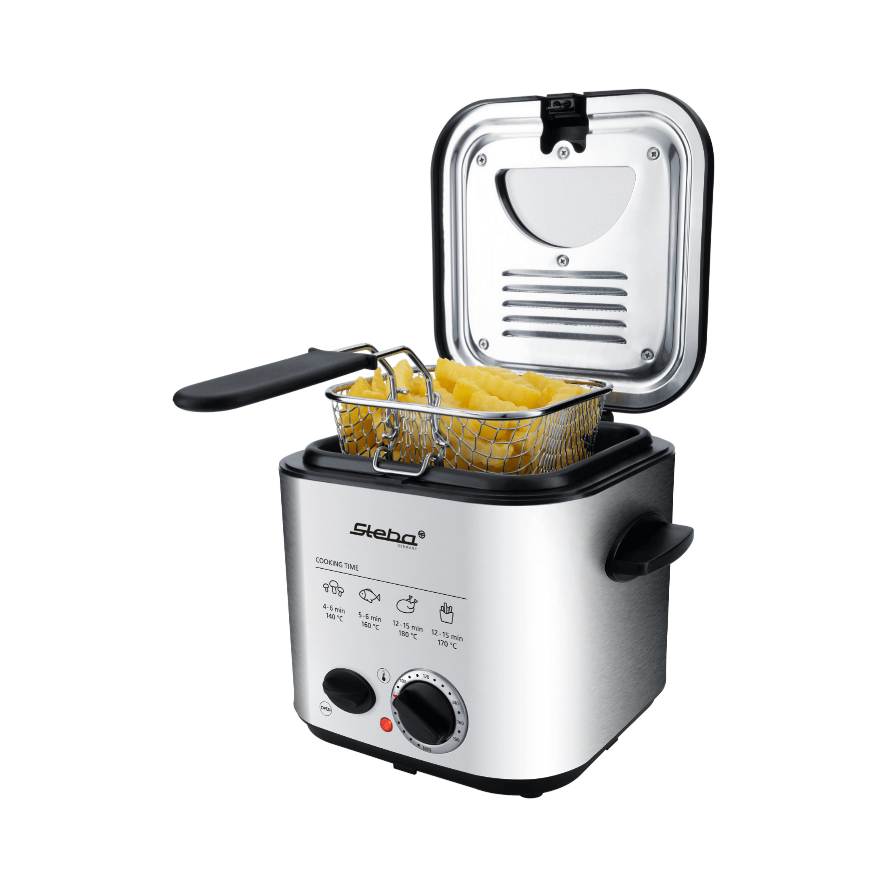 Fritteuse 95 Watt 840 DF STEBA Silber Mini-Fritteuse Fondue und