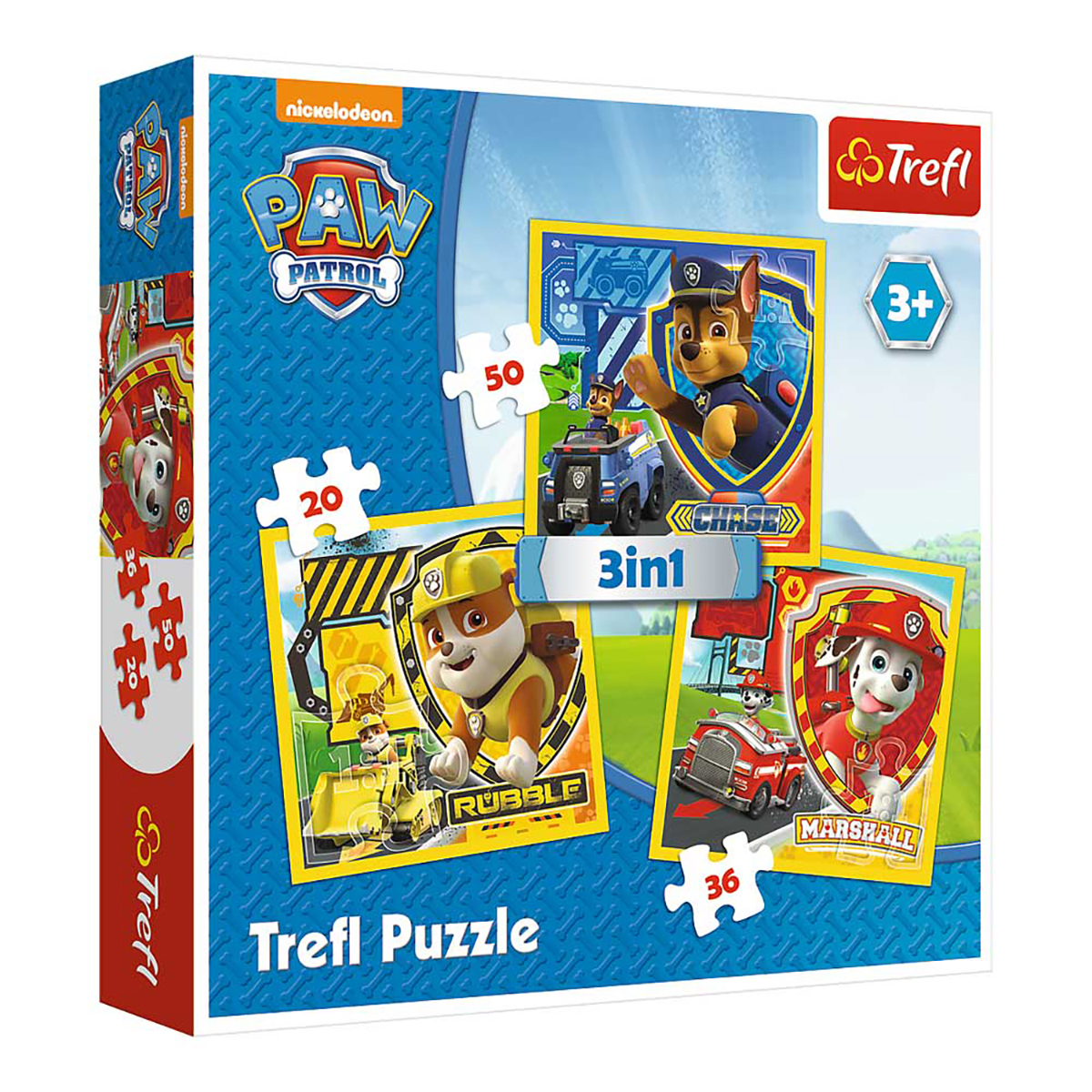 TREFL 3 in 1 Puzzle Puzzle Patrol - Paw