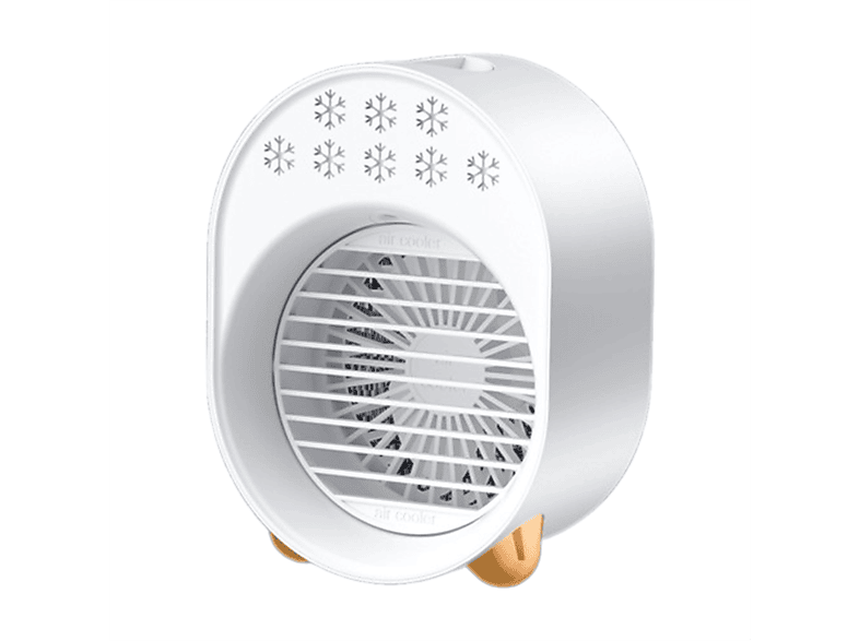 SYNTEK Cooler Weißer kleiner Desktop-Klimaventilator Bequemer USB-Ventilator Ventilatoren Weiß 