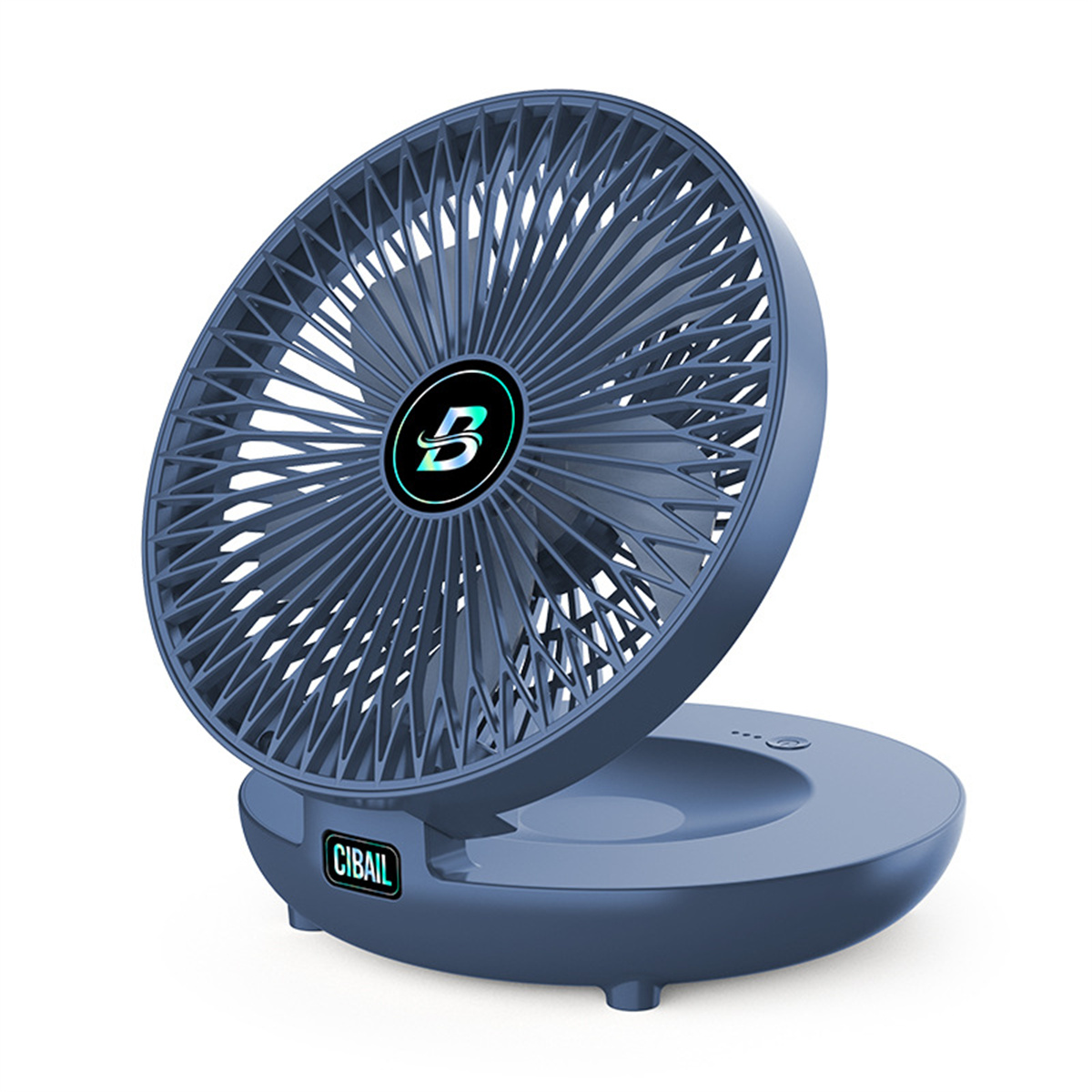 SYNTEK Fan blau stumm USB Ventilator wiederaufladbar Blau Desktop Mini hohe tragbar Hause Wind Schlafsaal