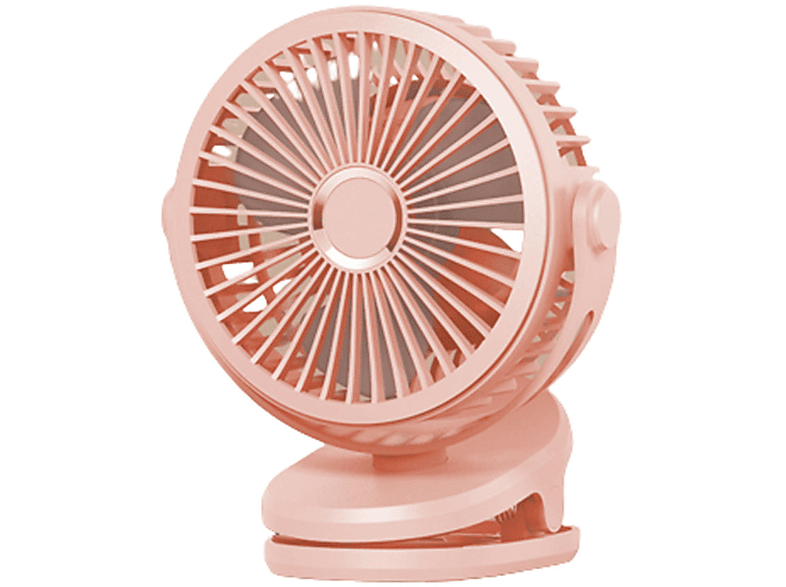 SYNTEK Fan clip kleiner wiederaufladbar tragbar gale usb mini stumm Ventilator Rosa schüttelkopf ventilator rosa