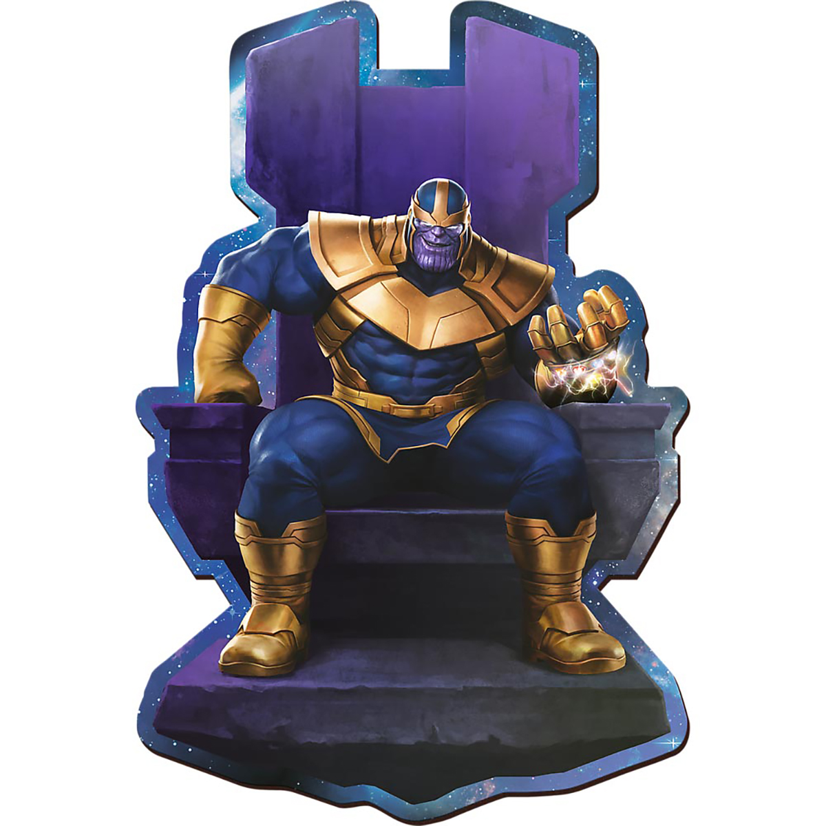 TREFL Holz Form-Puzzle (160 Teile) - Thanos Puzzle Thron Avengers auf dem Marvel 