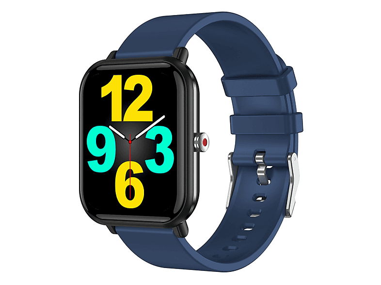 ENBAOXIN Blue Smart Sports Watch - Überwachung der Körpertemperatur in Echtzeit, 45 Tage Standby-Zeit Smartwatch Silikon, Blau