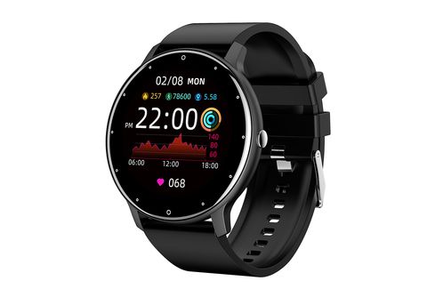 Smartwatch - SYNTEK Reloj Inteligente Negro Frecuencia Cardíaca