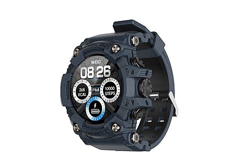 SYNTEK Smart Watch Blau Outdoor Sport Wasserdicht Mehrere Sport Modi  Smartwatch PU, Blau