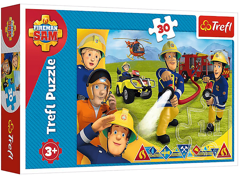 TREFL Feuerwehrmann Sam Bereit zum Helfen - Puzzle 30 Teile Puzzle