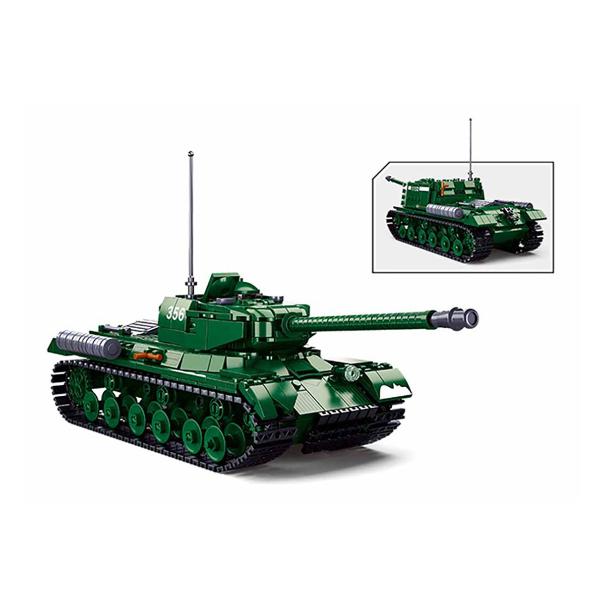 SLUBAN WWII - Schwerer Panzer (845 Bausatz Teile)