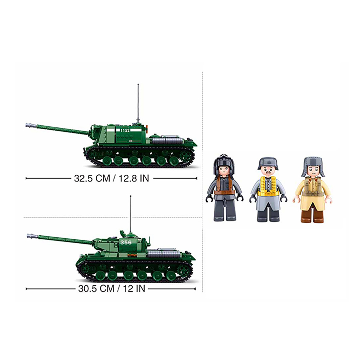 SLUBAN WWII - Schwerer Panzer (845 Bausatz Teile)