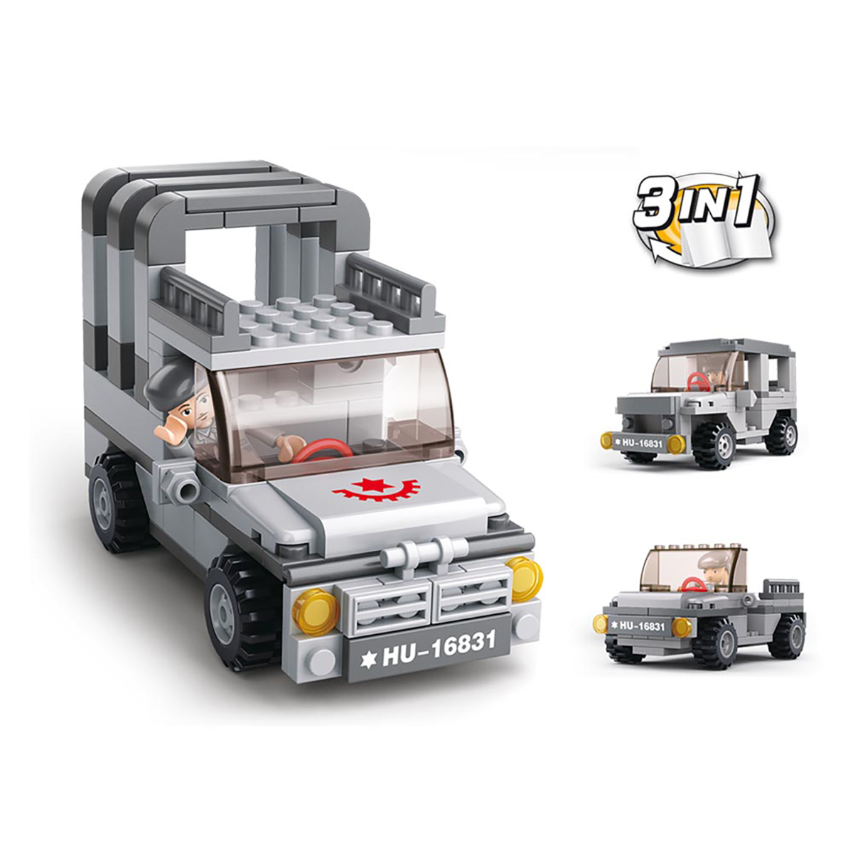 Bausatz Jeep Mini-Bauset 3-in-1 (110 Teile) SLUBAN