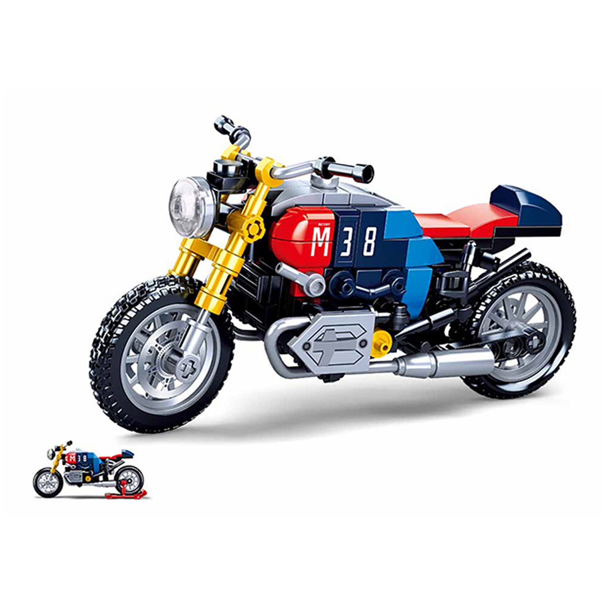 SLUBAN Cafe Racer Motorrad (197Teile) Klemmbausteine