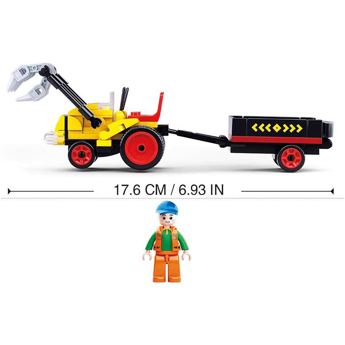 Teile) Baumgreifer Klemmbausteine mit Traktor SLUBAN (110