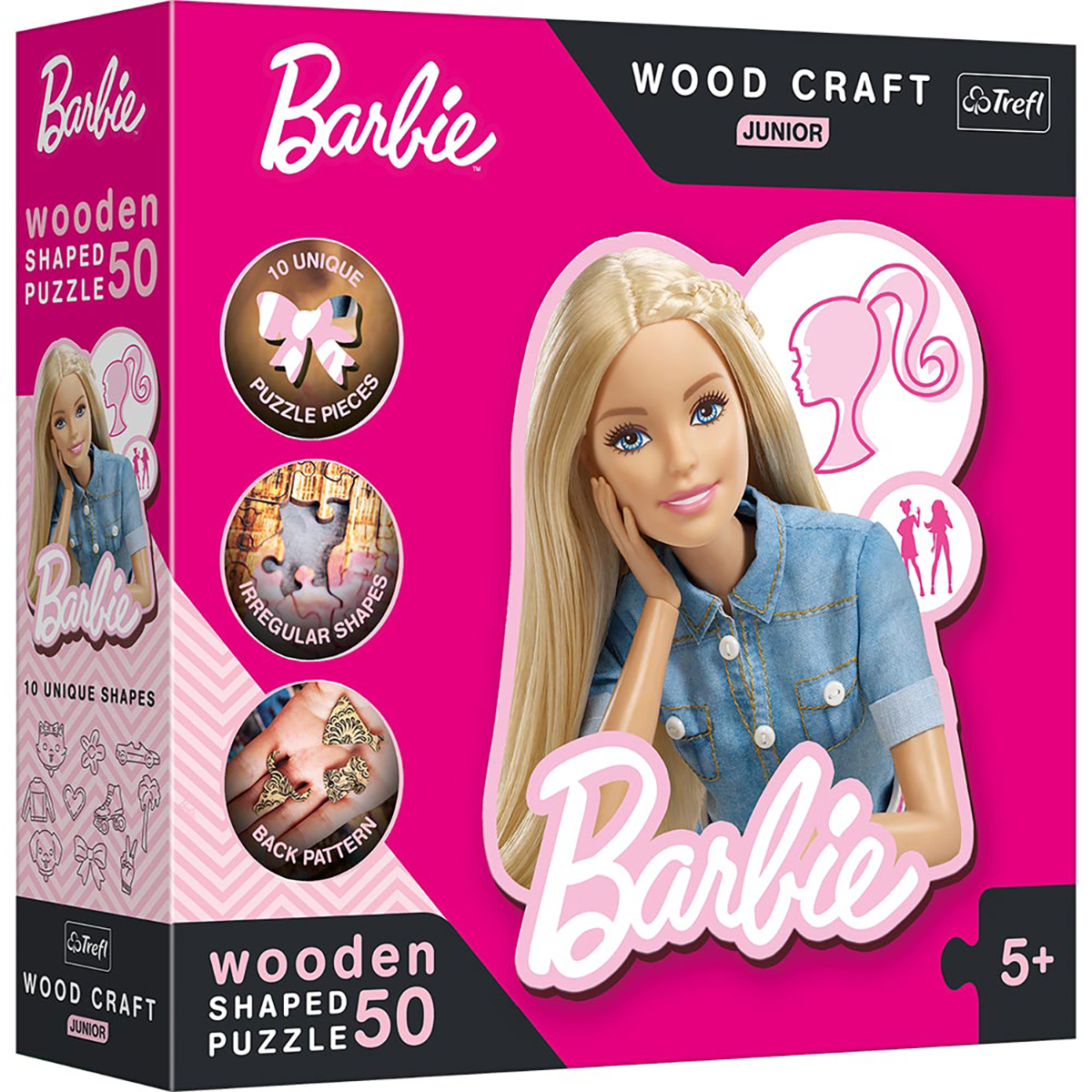 TREFL Holz Junior - Puzzle Form-Puzzle Teile) Barbie (50