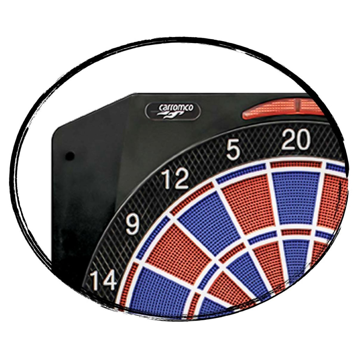 Dartboard, TOPAZ-901 Schwarz CARROMCO