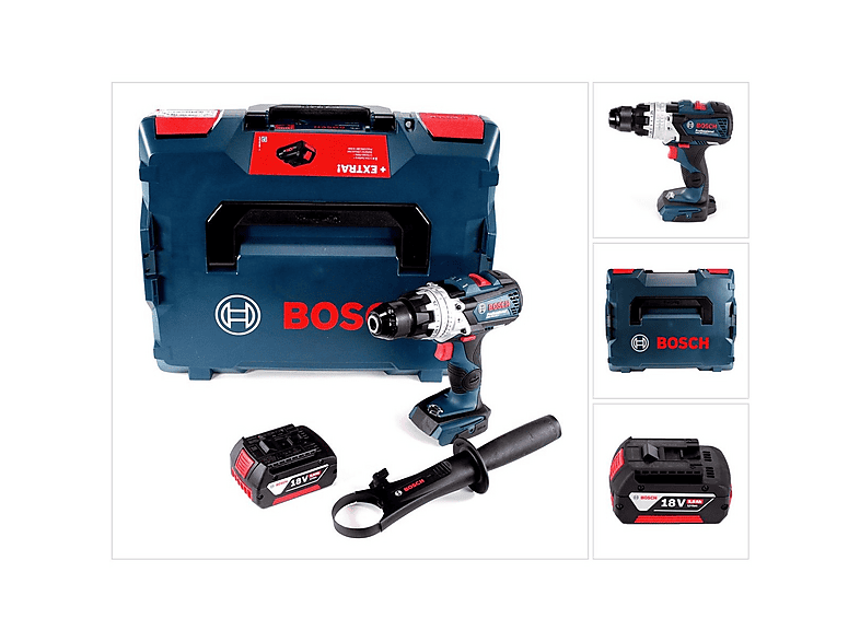 Bosch Professional Akku-Schlagbohrschrauber GSB 18V-150 C + 7-teiliges Flachfräsbohrer-Set – Kraftvolle Kombi Für Holzarbeiten