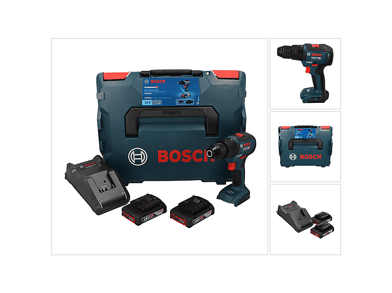 Bosch Professional Akku-Schlagbohrschrauber GSB 18V-150 C + 7-teiliges Flachfräsbohrer-Set – Kraftvolle Kombi Für Holzarbeiten