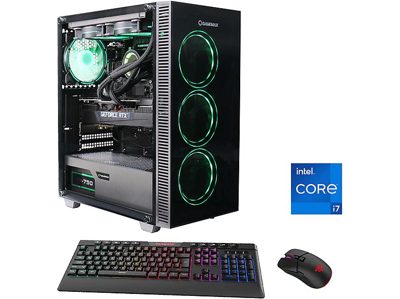 GAMEMAX Draco XD 7093, Microsoft Windows 11 Home (64 Bit), Gaming-PC mit Intel® Core™ i7 Prozessor, 16 GB RAM, 1 TB SSD, Intel® GeForce RTX™ 4060 Ti , 16 GB