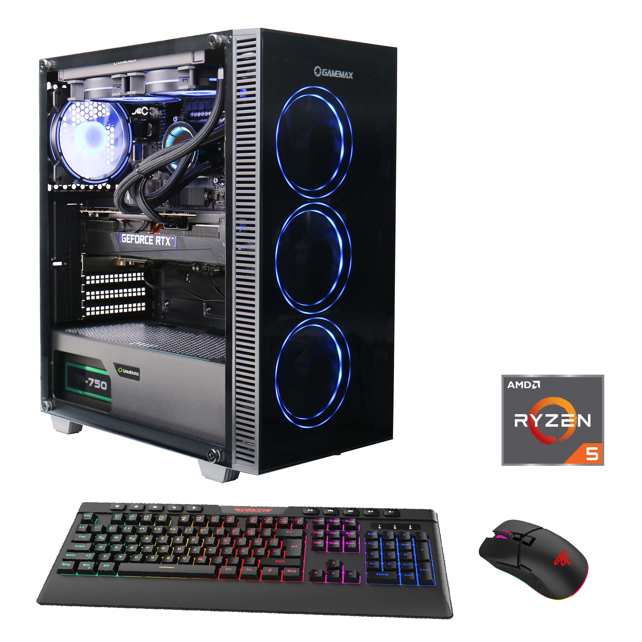 GAMEMAX Draco SSD, Gaming-PC Ryzen™ 4060, GB 16 1 GeForce 11 mit 5 XD Home RAM, TB Intel® GB Bit), RTX™ (64 7099, Microsoft 8 AMD Windows Prozessor