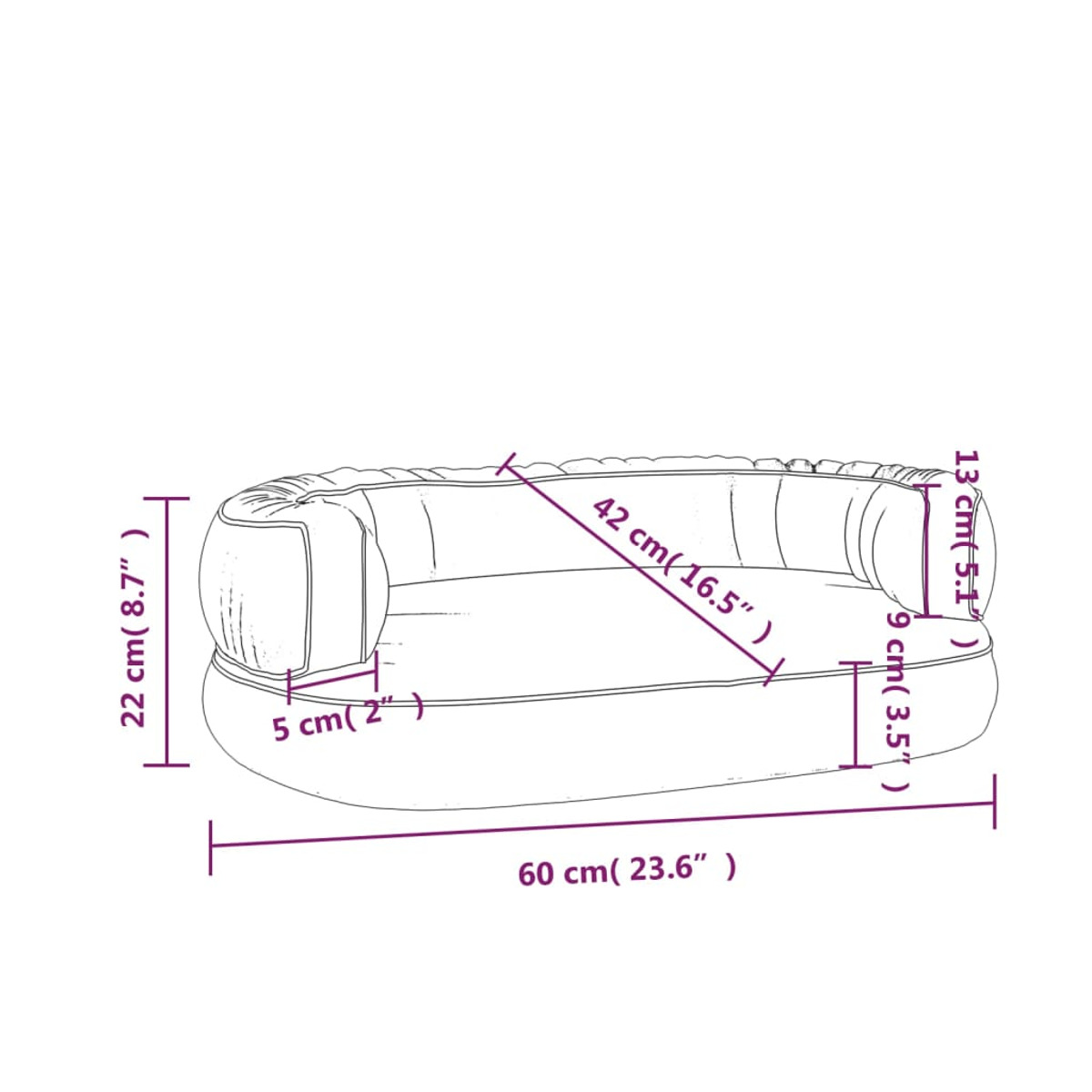 171313 VIDAXL Hundebett