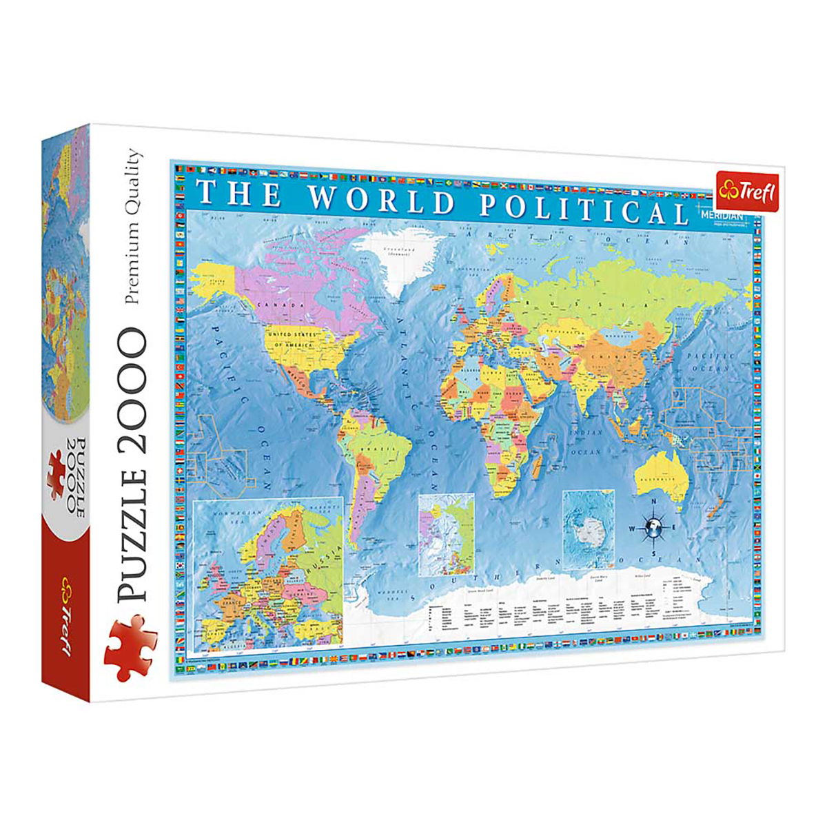 TREFL Puzzle Weltkarte Politische