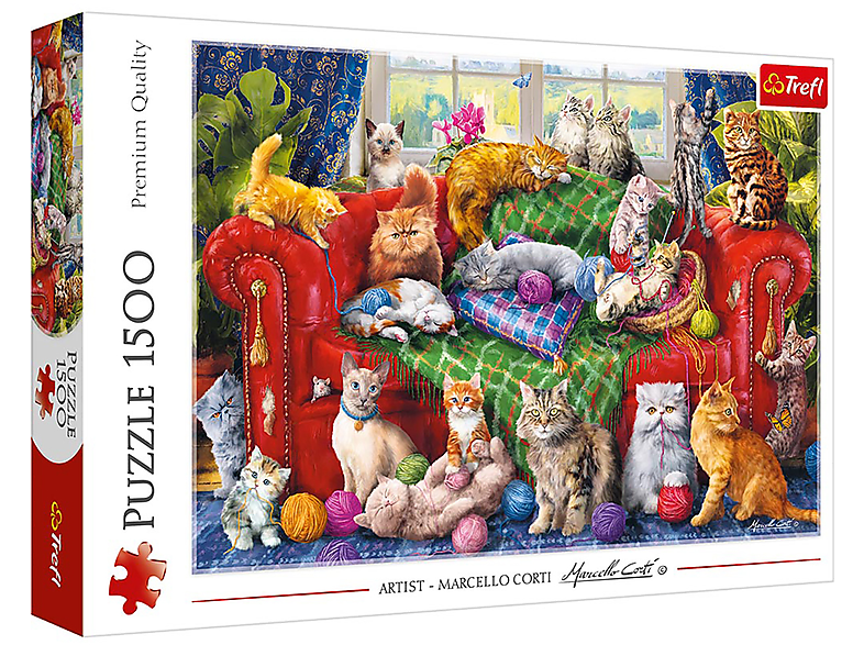 Sofa Katzen dem Puzzle TREFL auf