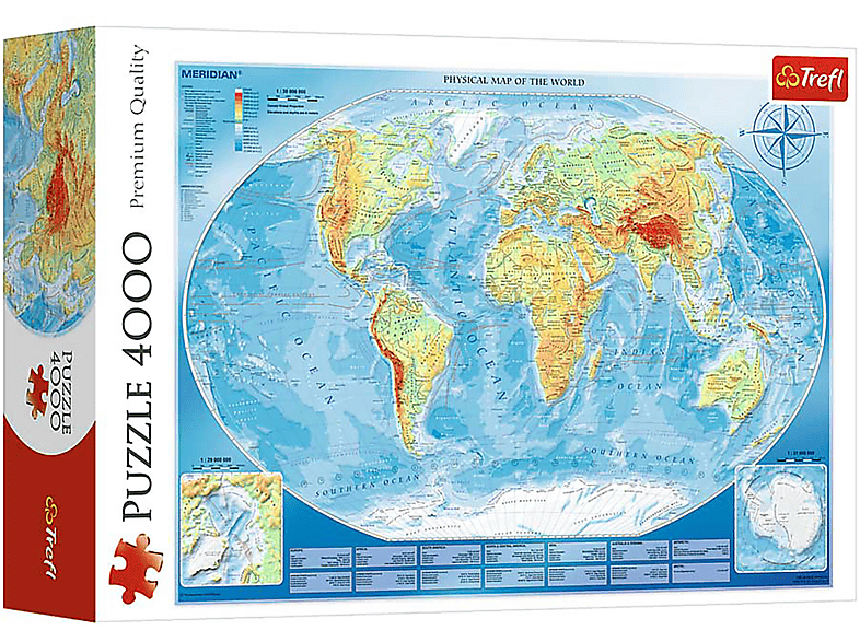 TREFL Große physische Weltkarte Puzzle