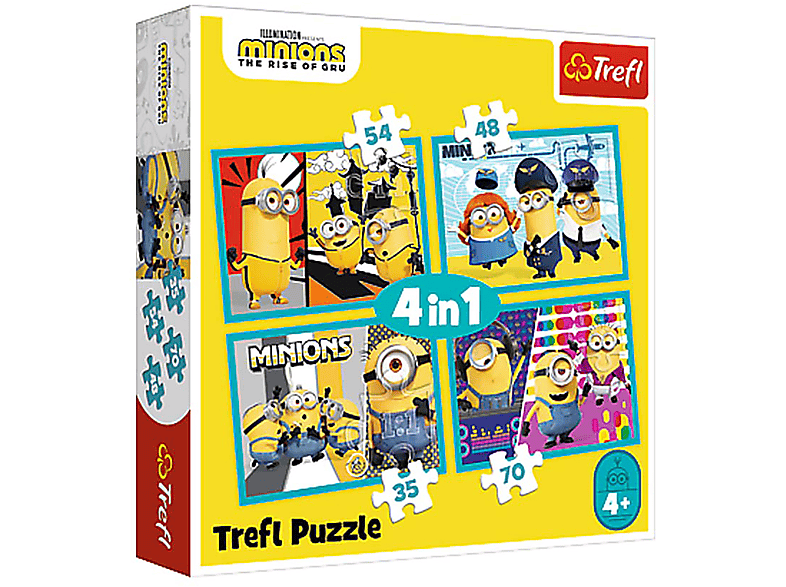 TREFL Minions 2 - Puzzle 34339 4in1 - 35-70 Teile Puzzle