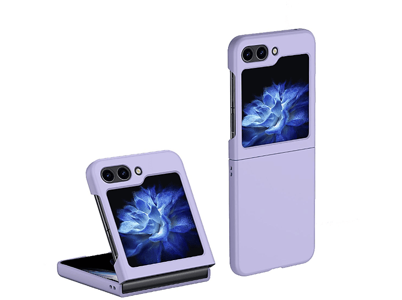 WIGENTO Faltbare Skin Feel Design Hülle, Backcover, Samsung, Galaxy Z Flip5 5G, Lila