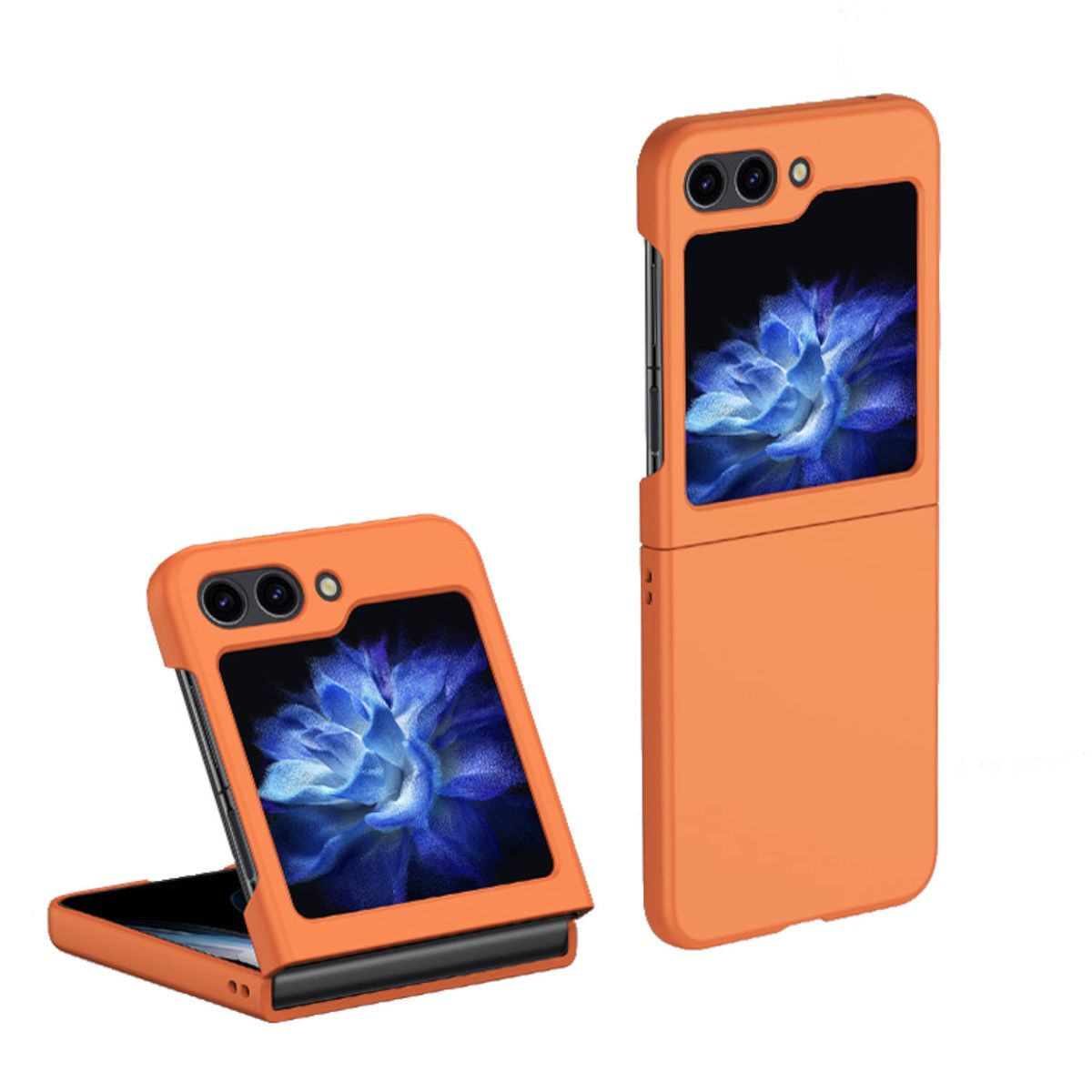 WIGENTO Faltbare Samsung, Backcover, Feel Orange Galaxy Design Hülle, Z Flip5 5G, Skin
