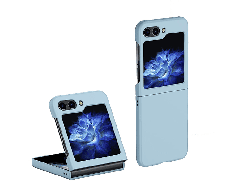 Samsung, Backcover, Hülle, Flip5 Feel Z Design WIGENTO Galaxy Faltbare Skin 5G, Hellblau