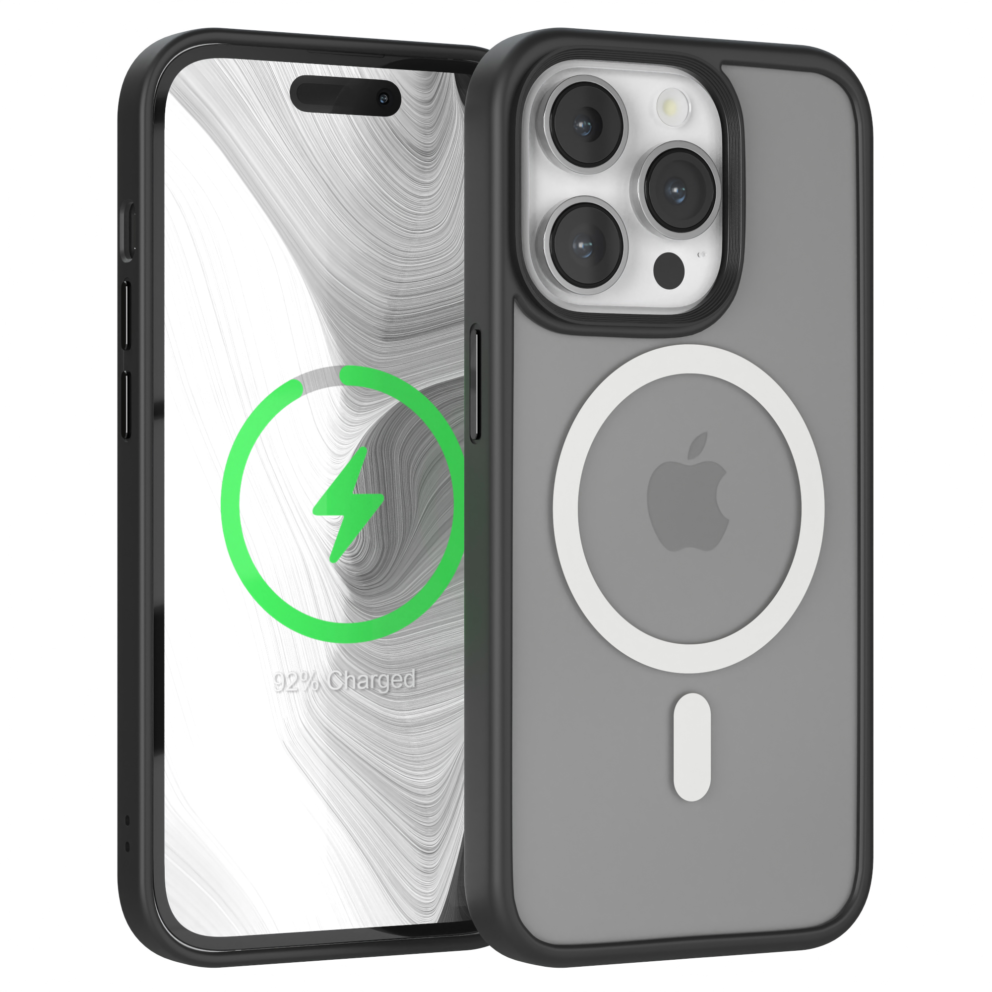 Backcover, Schwarz Case iPhone EAZY mit Pro, MagSafe, Outdoor Apple, Matt 14 CASE