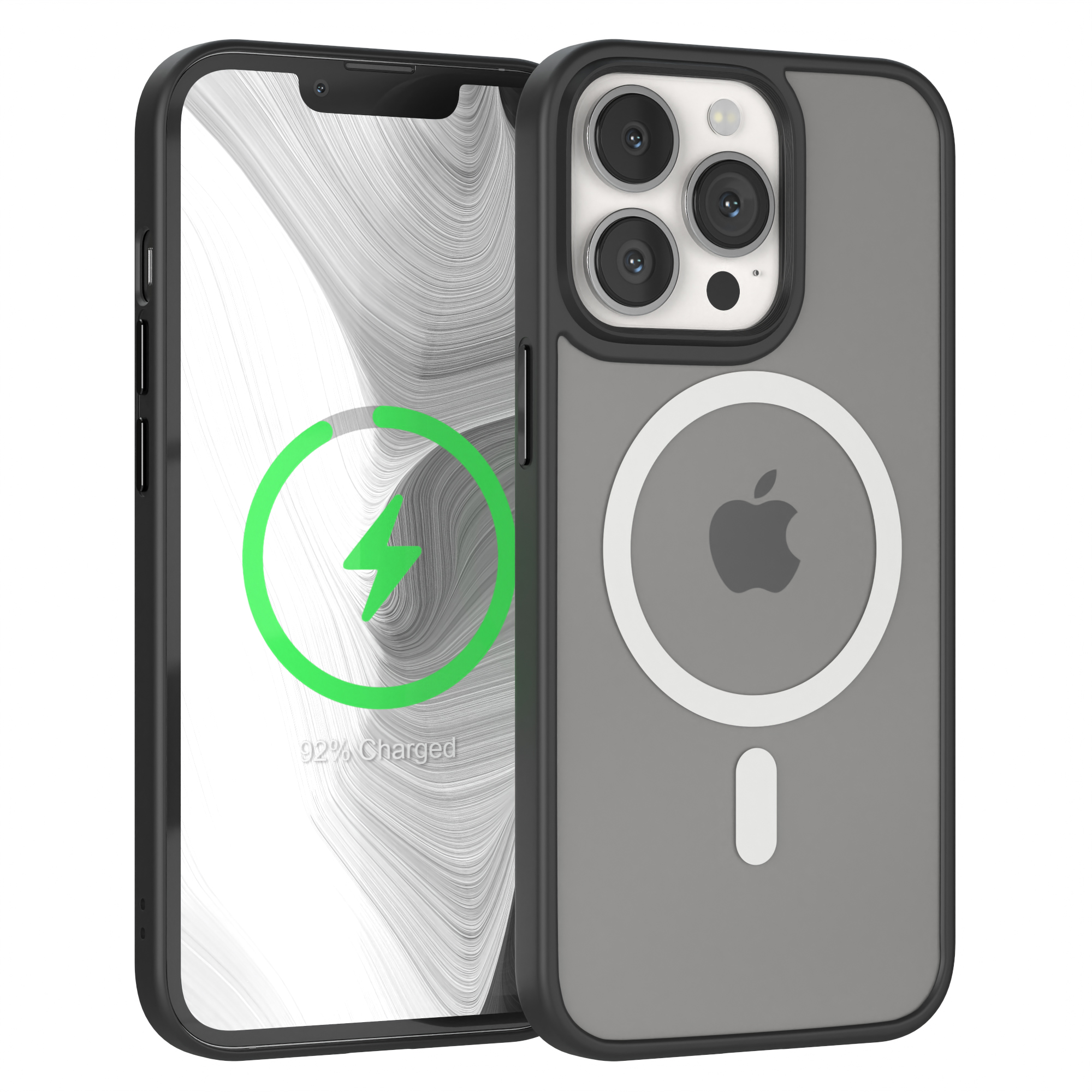 EAZY CASE Outdoor mit Apple, Schwarz Backcover, 13 Pro, iPhone MagSafe, Matt Case