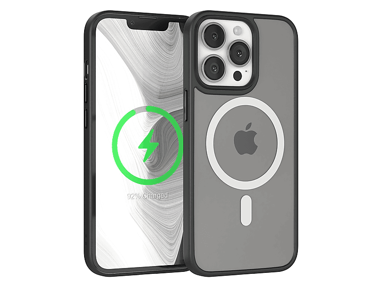 EAZY MagSafe, iPhone Matt mit Schwarz Apple, CASE Case Backcover, Pro, 13 Outdoor