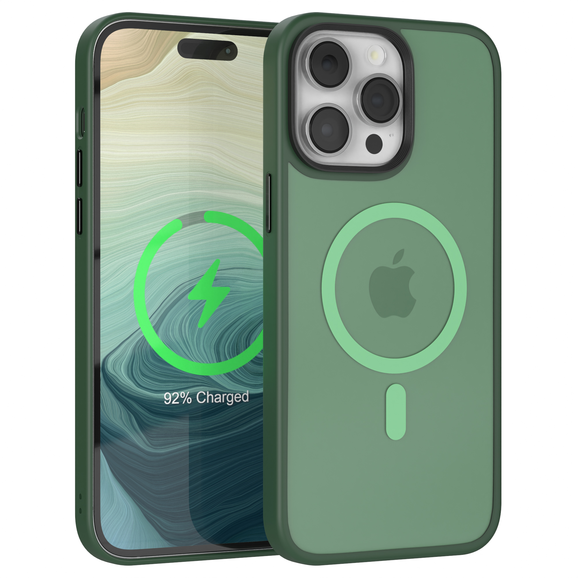 EAZY CASE Outdoor Case Apple, mit MagSafe, 14 Max, iPhone Dunkelgrün Pro Matt Backcover