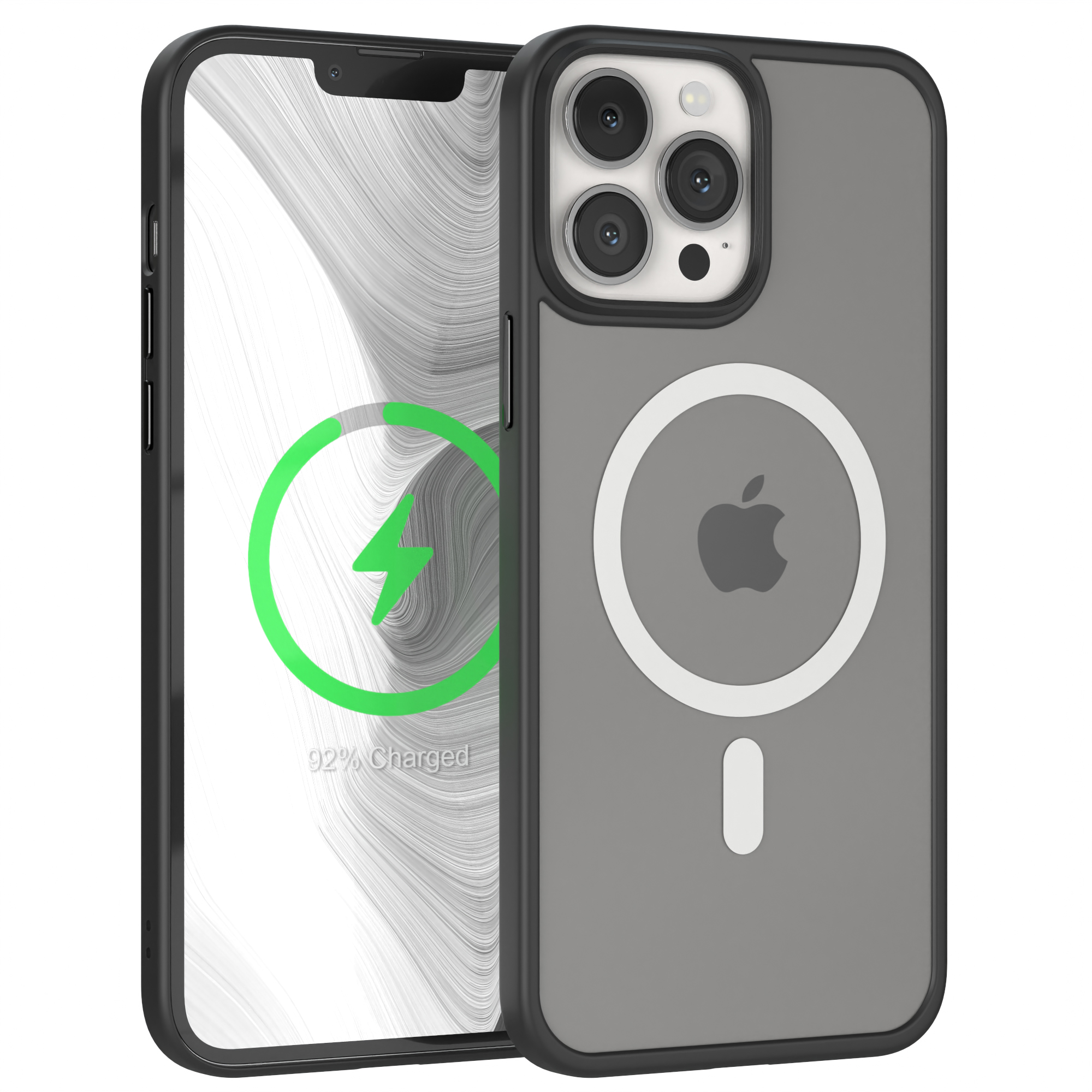 iPhone mit Outdoor Pro CASE Schwarz EAZY MagSafe, Apple, Backcover, Case 13 Max, Matt