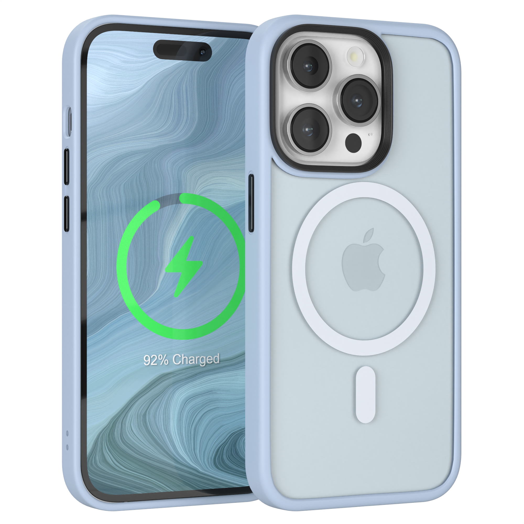Case Hellblau Apple, Backcover, Matt iPhone Outdoor MagSafe, EAZY CASE 14 mit Pro,