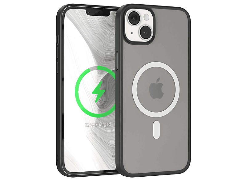 EAZY CASE Outdoor Case Matt mit MagSafe, Backcover, Apple, iPhone 14 Plus, Schwarz