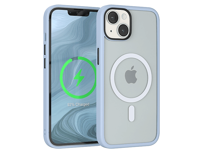 EAZY CASE Outdoor Case Matt mit MagSafe, Backcover, Apple, iPhone 14 / iPhone 13, Hellblau