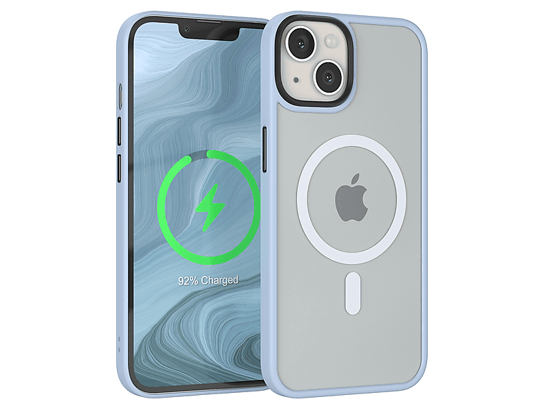 Hellblau EAZY Backcover, MagSafe, mit Outdoor CASE iPhone Matt Case 13, Apple,