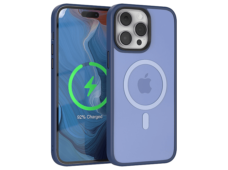 EAZY CASE MagSafe, Backcover, Case iPhone mit Matt 14 Apple, Pro Outdoor Dunkelblau Max