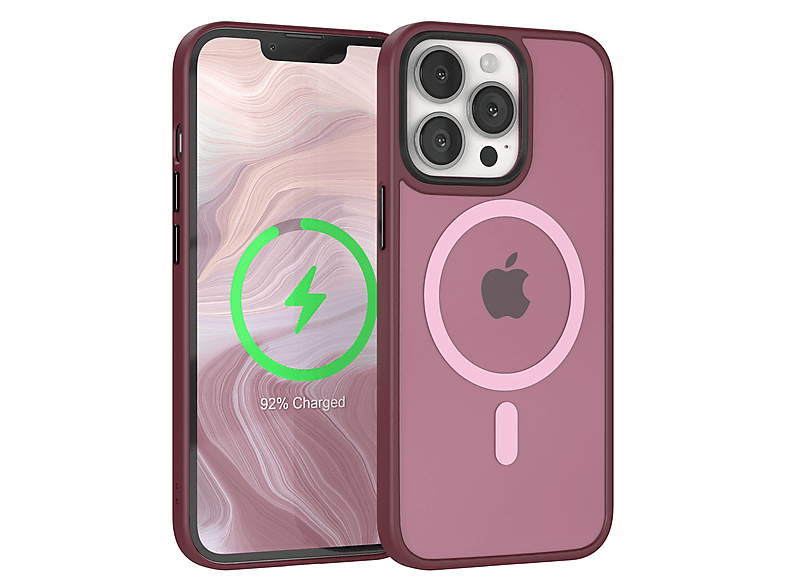 EAZY CASE Outdoor Case Matt mit MagSafe, Backcover, Apple, iPhone 13 Pro, Beere