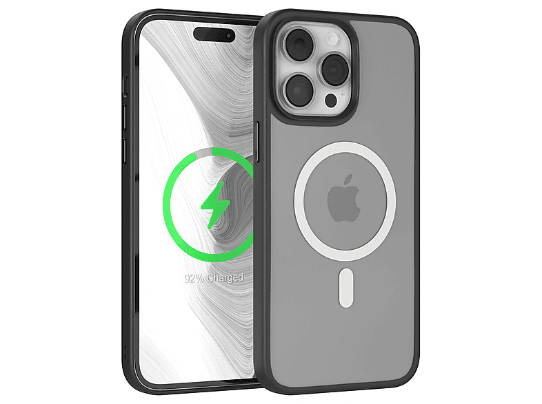 EAZY CASE Outdoor Case Matt mit MagSafe, Backcover, Apple, iPhone 14 Pro Max, Schwarz